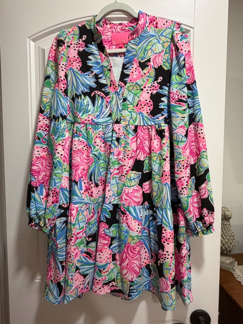 Lilly Pulitzer Vibrant Tropical Print Tunic Dress - Pink, Blue, Green, Black